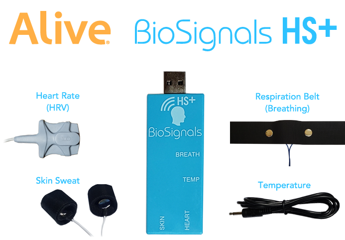 Breathing excellent product Biofeedback  4 sensors GSR Heart Temperature 
